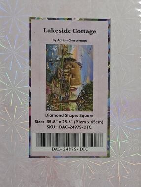 Diamond Art Club "Lakeside Cottage" by Adrian Chesterman – New & Sealed – Square